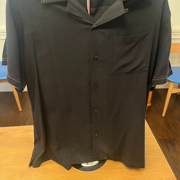 Straight To Hell Men's Ace Face Black and Red Contrast Stitch Shirt, Size XL - Picture 5 of 5